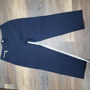 Escada sport crop cotton stretch navy blue with gold details pants